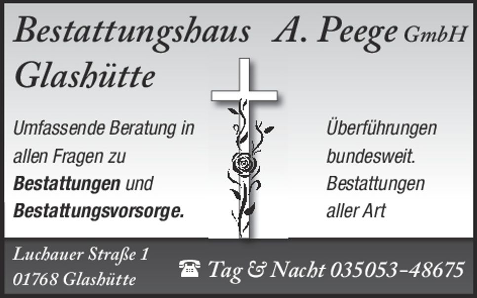 Bestattung Peege - 4. Serie